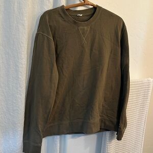 Arket Olive Green Crewneck Sweatshirt